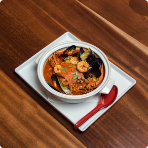 Soupe de Fruits de mer piquante
